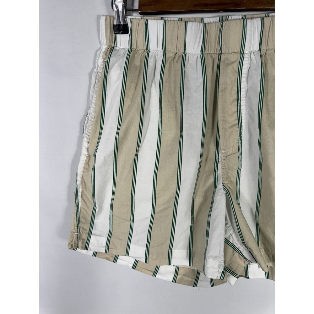 Onia Men's Small Multicolor Striped Poplin Pajama Shorts - Picture 3 of 10